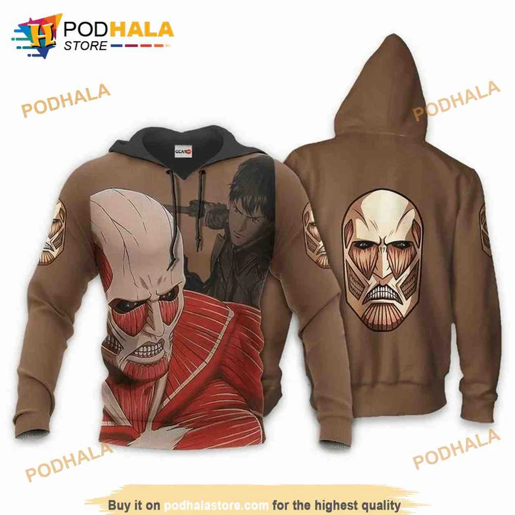 Fierce Titan Attack On Titan 3d Hoodie Featuring Striking Design