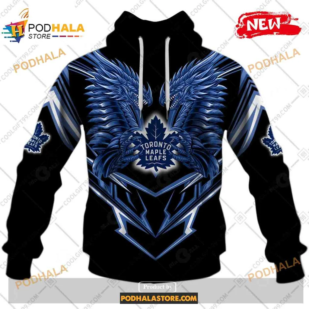 Fierce Toronto Maple Leafs Dragon 3d Hoodie With Bold Design