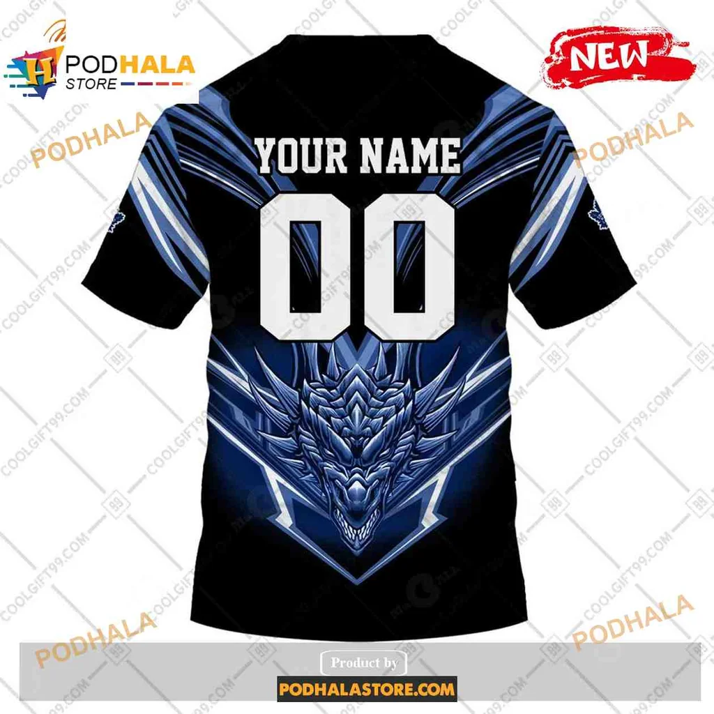Fierce Toronto Maple Leafs Dragon 3D Print Hoodie With Bold Design Fierce Toronto Maple Leafs Dragon 3D Print Hoodie With Bold Design