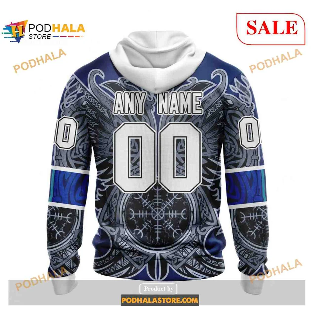 Fierce Toronto Maple Leafs Viking 3D Print Hoodie With Norse Symbols Fierce Toronto Maple Leafs Viking 3D Print Hoodie With Norse Symbols