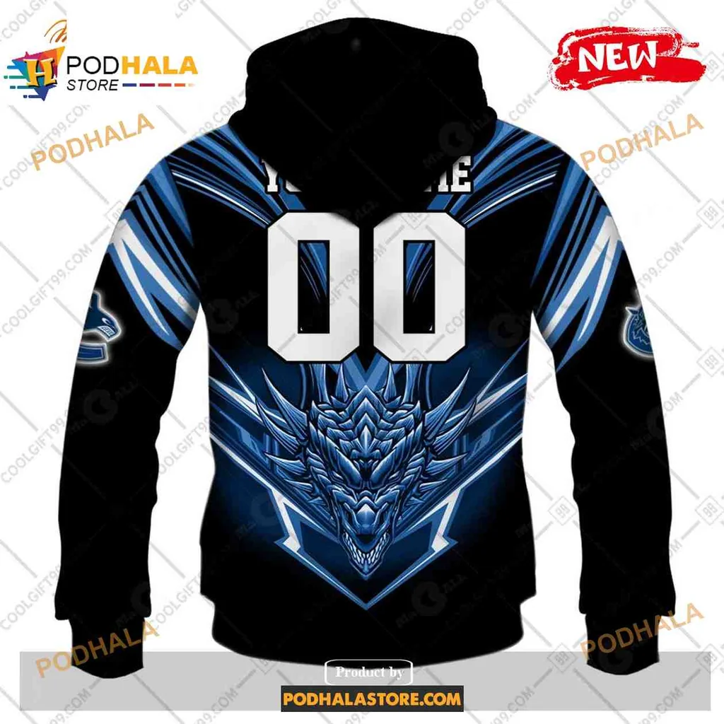 Fierce Vancouver Canucks Dragon AOP Hoodie With Bold Graphic Design Fierce Vancouver Canucks Dragon AOP Hoodie With Bold Graphic Design