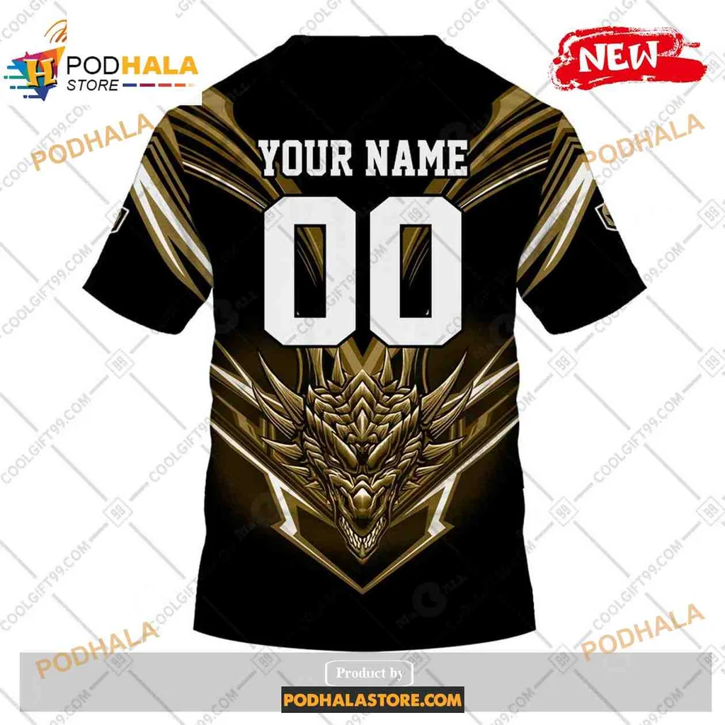 Fierce Vegas Golden Knights Dragon 3D Print Hoodie With Bold Design Fierce Vegas Golden Knights Dragon 3D Print Hoodie With Bold Design
