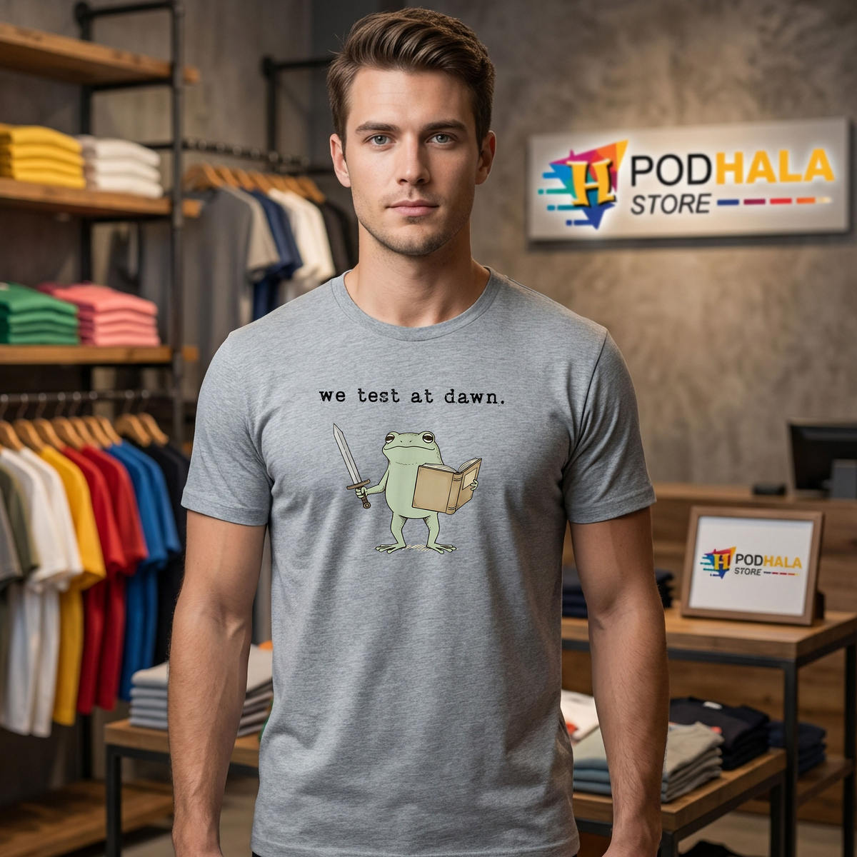 Final Exam Teacher Frog Shirt 2026 We Test At Dawn Coordinator Testing Apparel