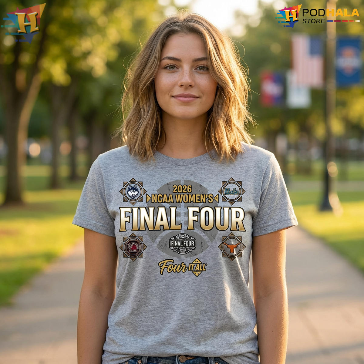 FINAL FOUR 2026 NCAA Women's Basketball Championship T-Shirt for Fans Keepsake