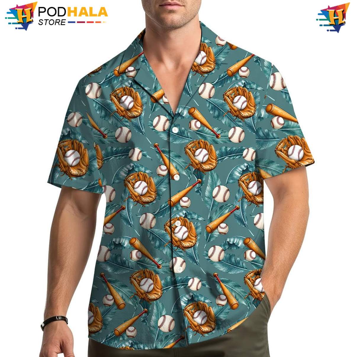 Fire Flame Baseball Aloha Shirt Mens Beach Button Down Casual Summer Outfit