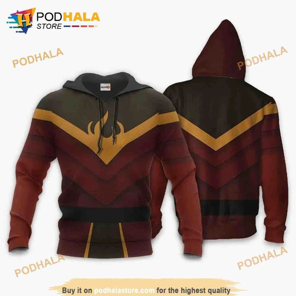 Firelord Ozai 3d Hoodie With Bold Red And Black Design