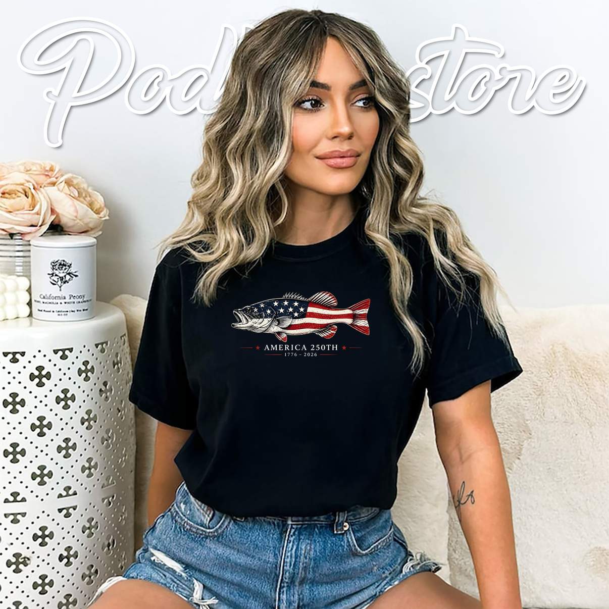 Fishing USA Flag 250th Birthday Shirt 1776 2026 American Anniversary
