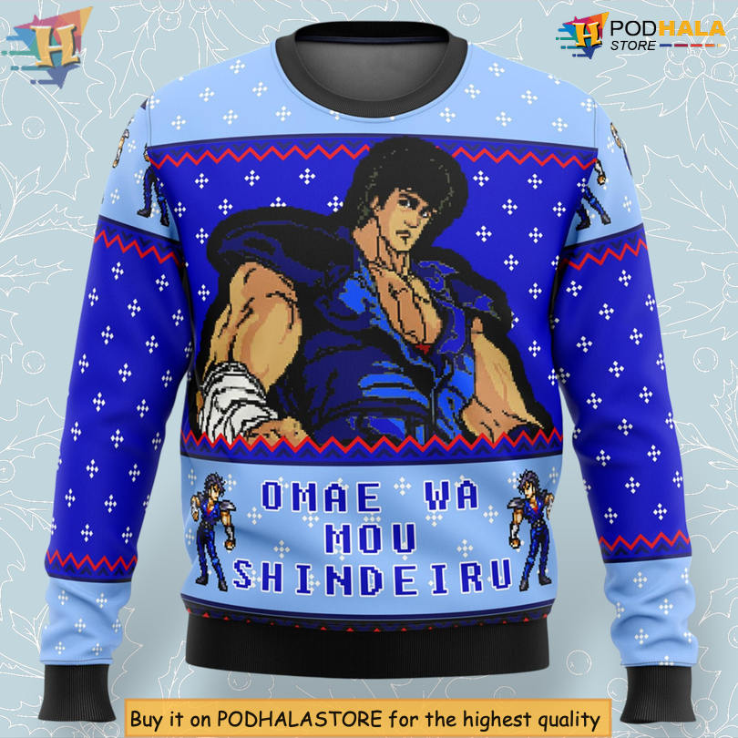 Fist Of The North Star Omae Wa Mou Shindeiru Anime Scene Graphic Holiday Sweater