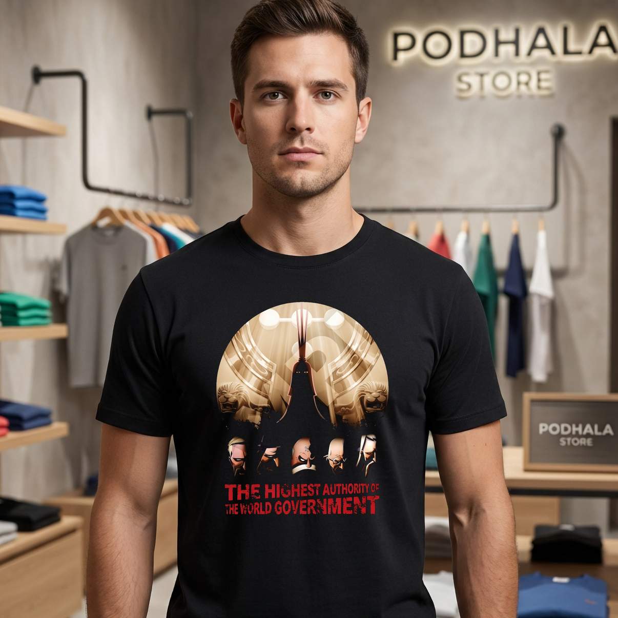 Five Elders Highest Authority Shirt Of The World Government Anime Graphic Men
