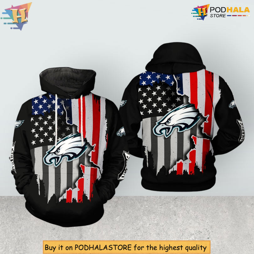 Flag Team Edition Philadelphia Eagles Zip Up Hoodie Custom 3D Gift