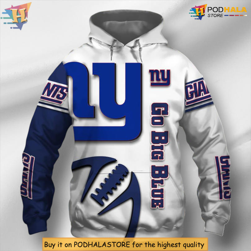 Flame Ball Artwork New York Giants 3D Hoodie Pullover Team Gear