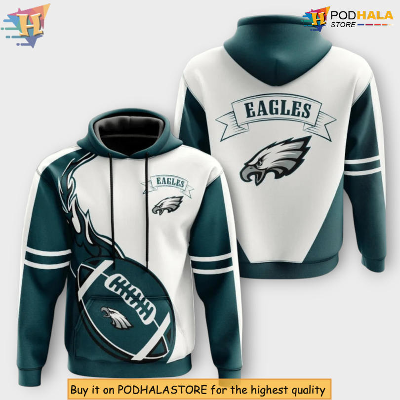 Flame Balls Graphic Philadelphia Eagles Retro Hoodie Custom Gift