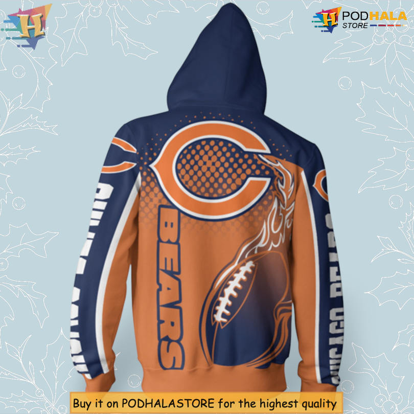 Flame Balls Illustration Chicago Bears Retro Hoodie Cool Streetwear Flame Balls Illustration Chicago Bears Retro Hoodie Cool Streetwear