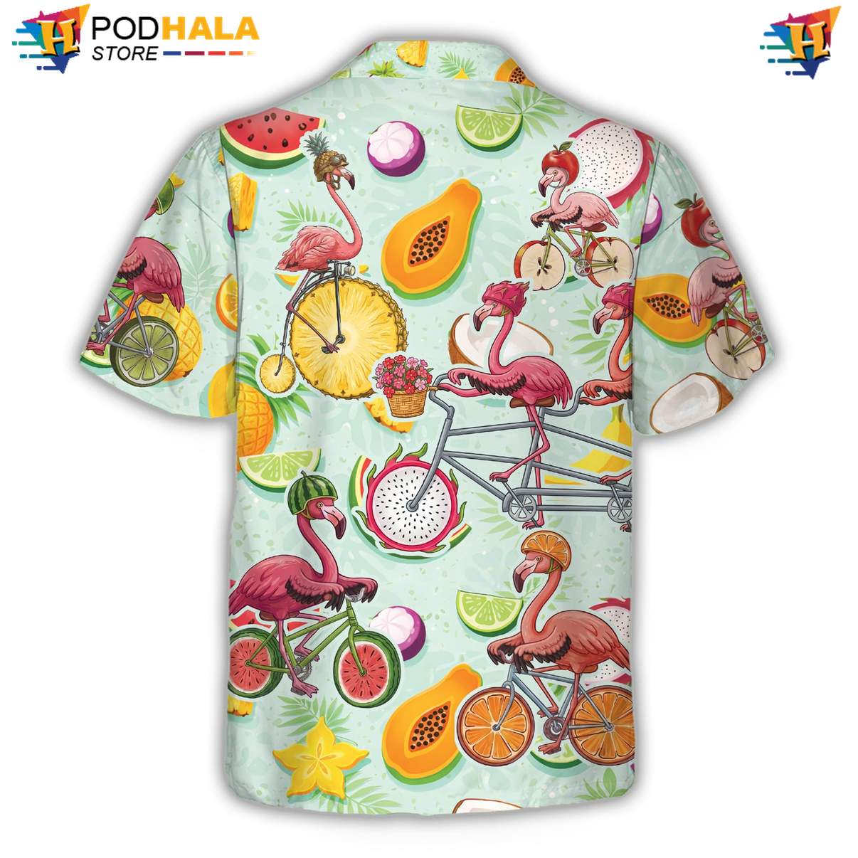 Flamingo Bicycle Tropical Shirt Mens Tropical Beach Button Down Vacation Outfit Flamingo Bicycle Tropical Shirt Mens Tropical Beach Button Down Vacation Outfit
