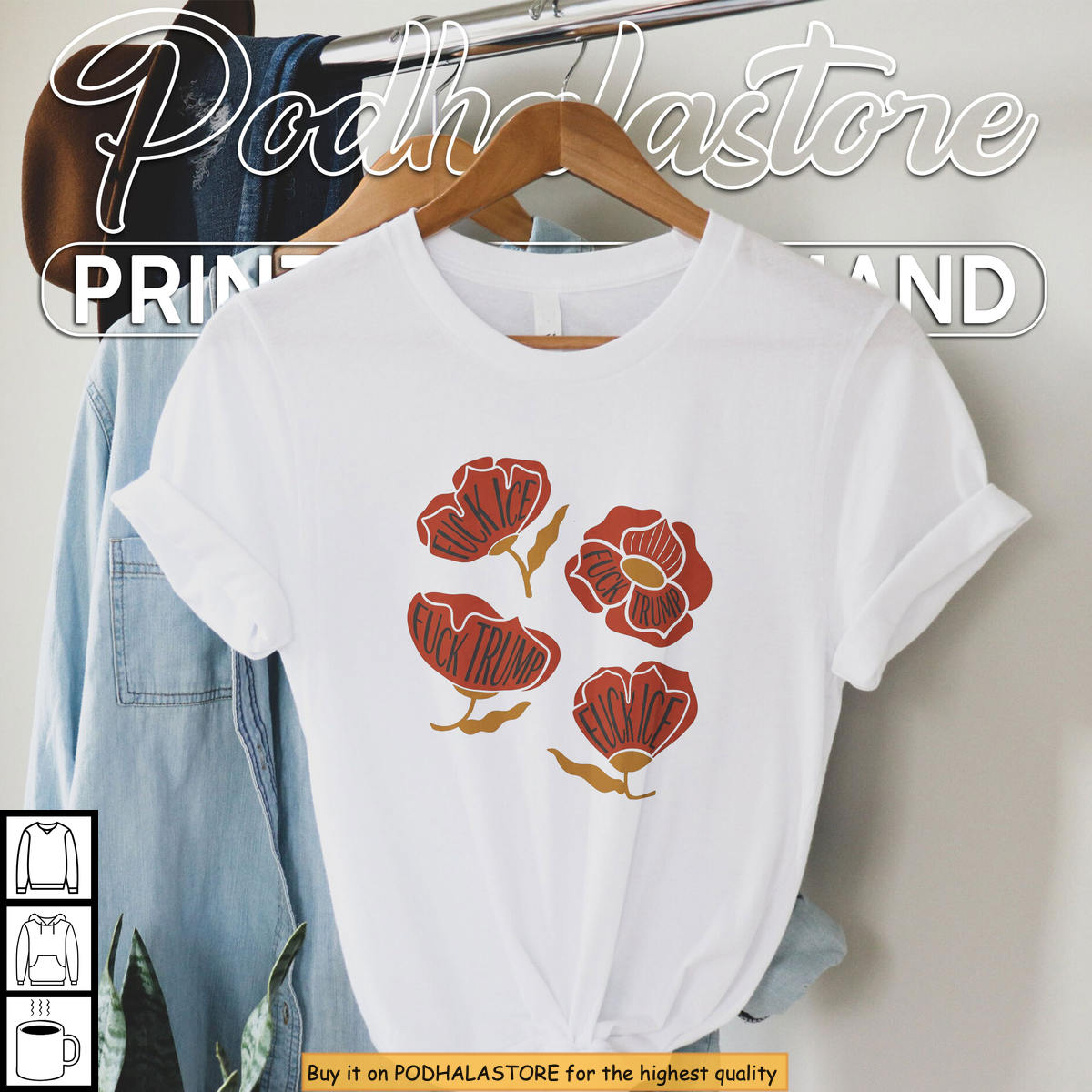 Floral Protest Activist 2026 Political Apparel Tee Progressives Midterms Gear