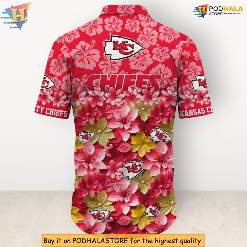 Floral Wave Edition Kansas City Chiefs Holiday Hawaiian Shirt Special Print Floral Wave Edition Kansas City Chiefs Holiday Hawaiian Shirt Special Print