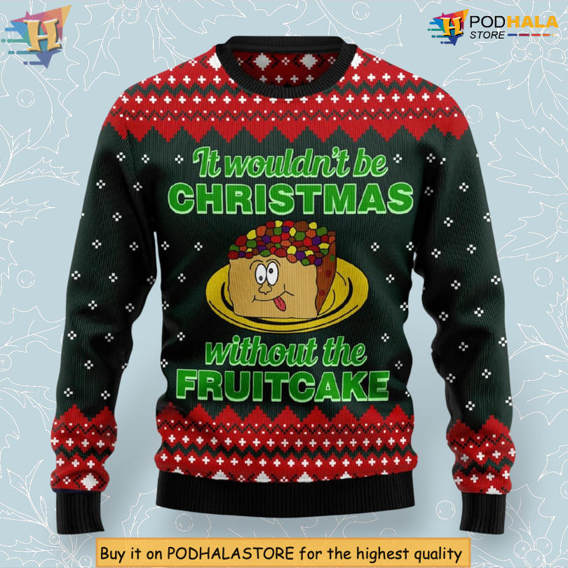 Food Cake Dessert Lover Funny Baking Scene Humor Quote Christmas Sweater