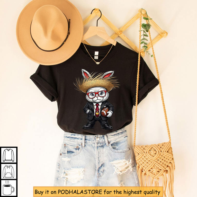 Football Bunny Graphic Boys Easter Shirts Funny Sports Easter Outfit