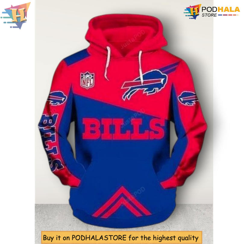 Football Icon Graphic Style Buffalo Bills Youth Hoodie Custom 3D Print