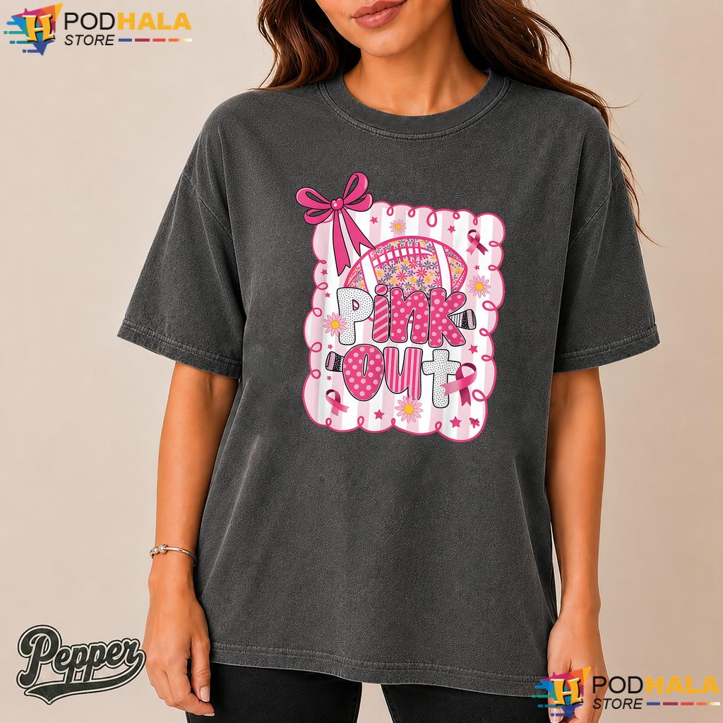 Football Pink Out Kids Comfort Colors Shirt Breast Cancer Awareness Football Pink Out Kids Comfort Colors Shirt Breast Cancer Awareness