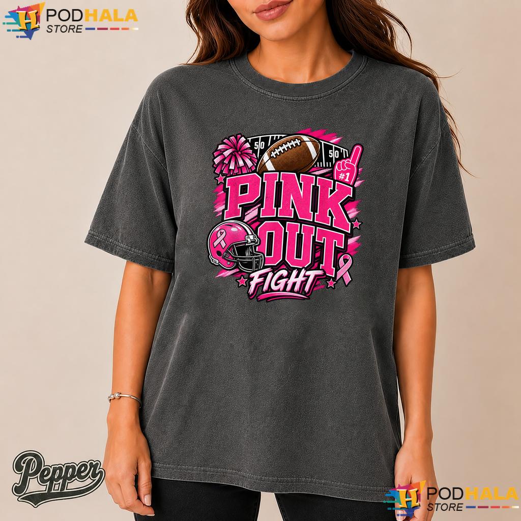 Football Pink Out Mens Kids Comfort Colors T-Shirt Breast Cancer Women Football Pink Out Mens Kids Comfort Colors T-Shirt Breast Cancer Women