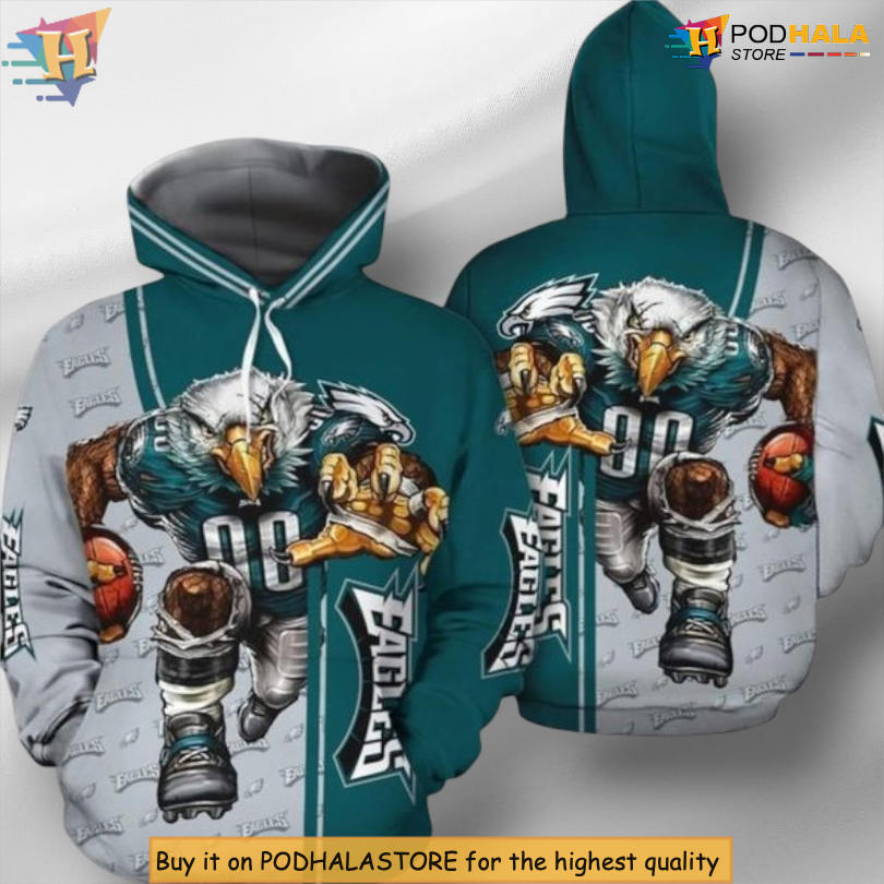 Football Spirit Graphic Philadelphia Eagles All Over Print Hoodie 3D