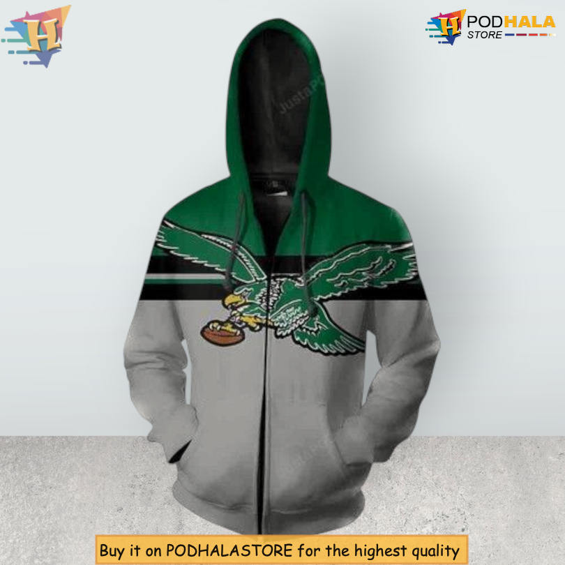 Football Theme Design Philadelphia Eagles Womens Hoodie All Over Print