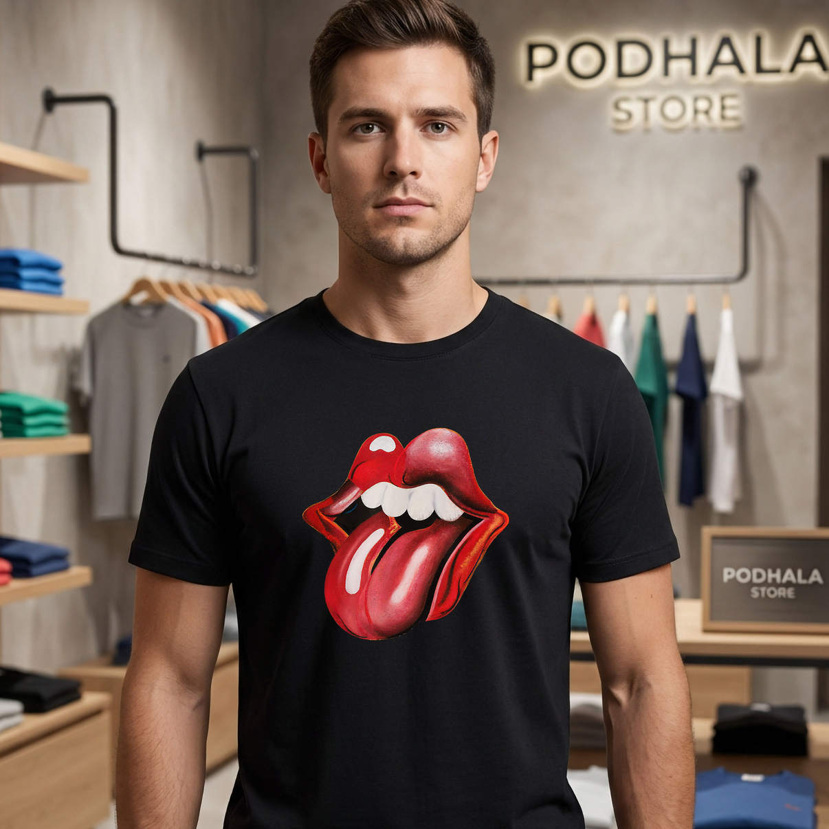 Foreign Tongues Lick Shirt Official The Rolling Stones Retro Band Graphic