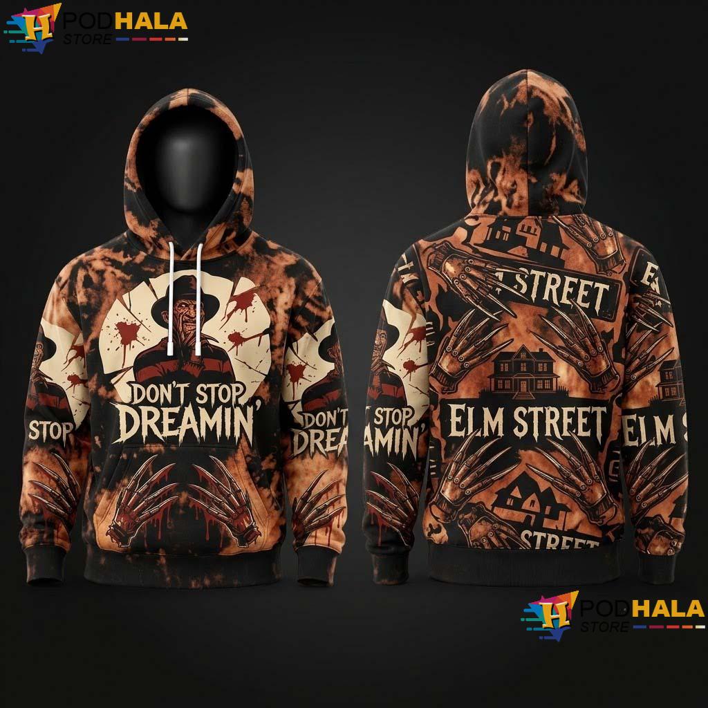 Freddy Dream Halloween 3D Hoodie Keep Dreamin Bleach Style Horror Top