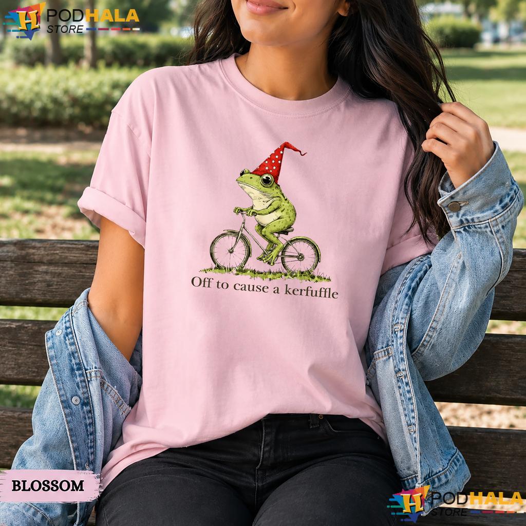 Frog Wizard Cause A Kerfuffle Comfort Colors T-Shirt Whimsical Meme Apparel