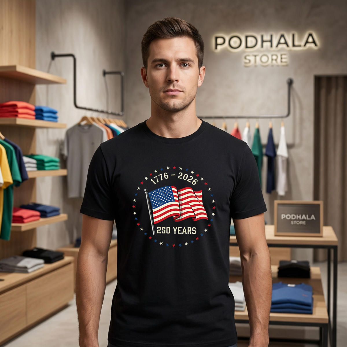 Front And Back July 4th 250th Anniversary Shirt 2026 USA 250 Years Celebration