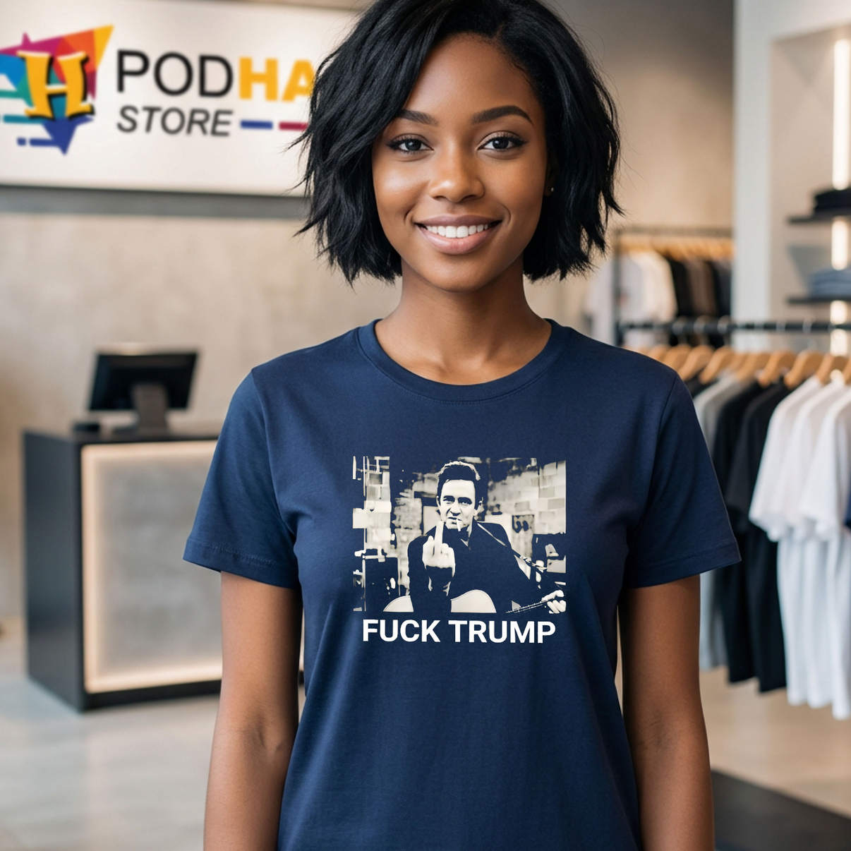 Fuck Trump Johnny Cash Funny Political Shirt 2026 Graphic Fan Apparel Gear