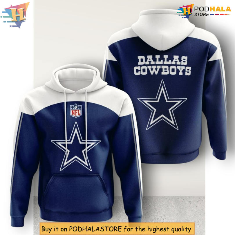Full Coverage Fan Design Dallas Cowboys Full Print Hoodie 3D Custom Sport