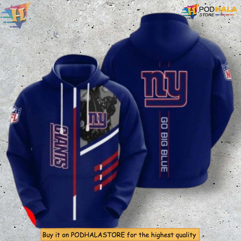 Full Print Game Day Look New York Giants Full Print Hoodie NFL Fan Gear
