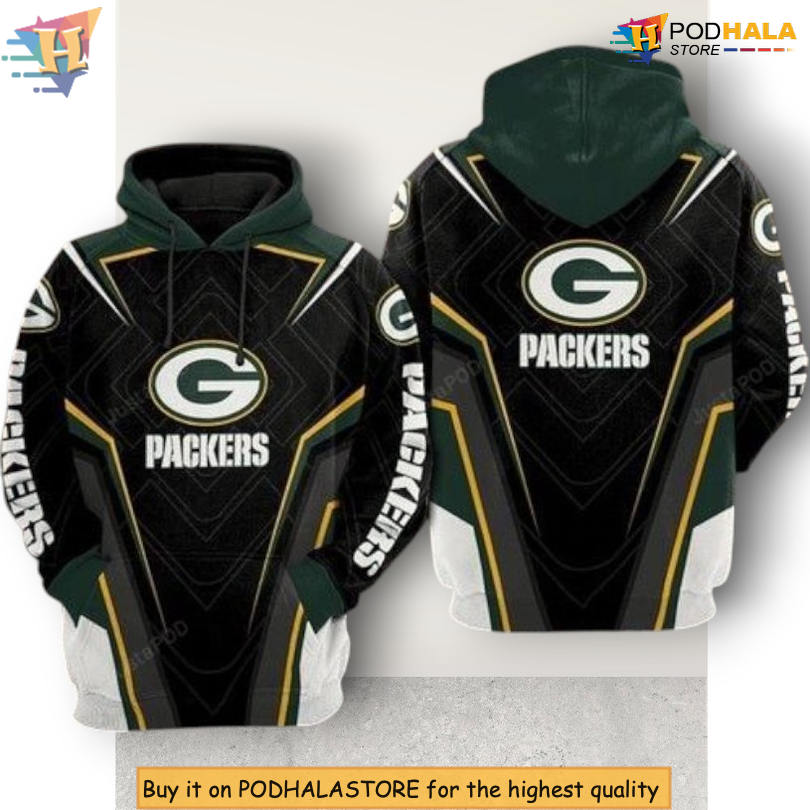 Full Printing Pullover Style Green Bay Packers Hoodie 3D Men And Women