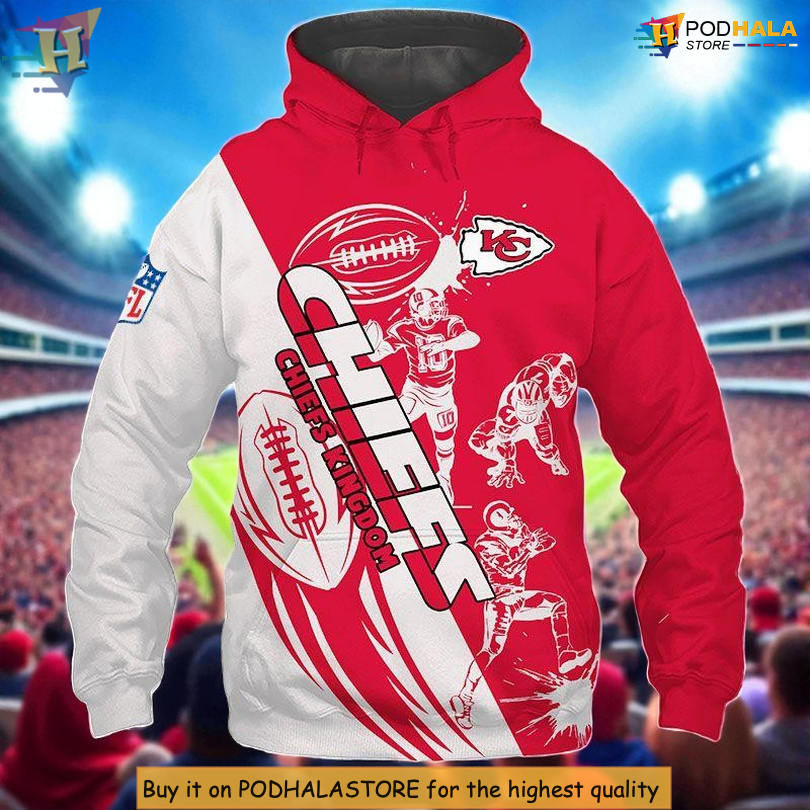 Full Zip All Over Print Kansas City Chiefs Hoodie For Men, Limited Edition