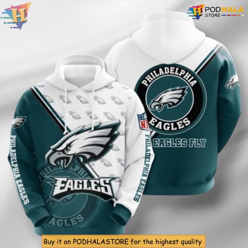 Full Zip Teamwear Philadelphia Eagles Full Zip Hoodie NFL Fan 3D Design