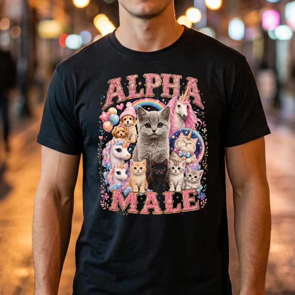 Funny Alpha Male Cat Tshirt Hilarious Feline Meme Graphic Top Pet Lover Funny Alpha Male Cat Tshirt Hilarious Feline Meme Graphic Top Pet Lover