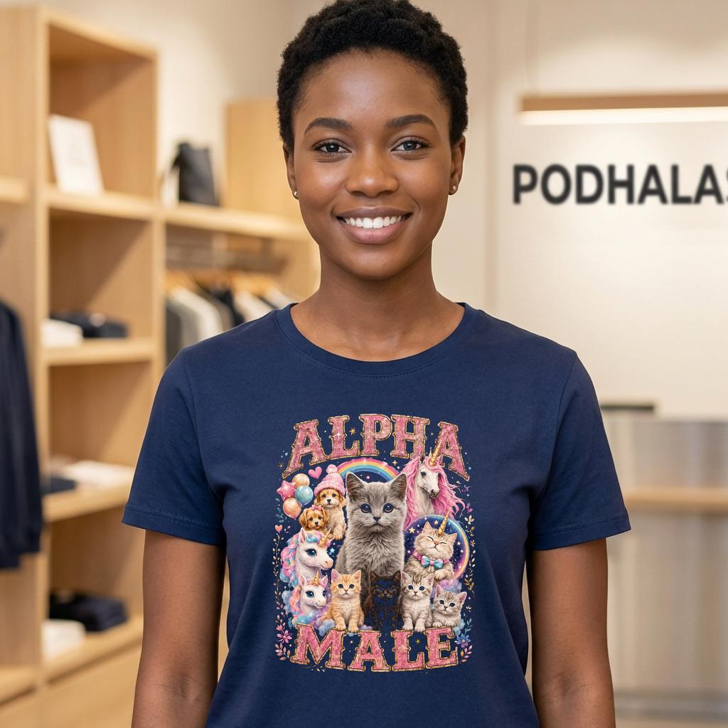 Funny Alpha Male Cat Shirt Hilarious Feline Meme Graphic Top Pet Lover Funny Alpha Male Cat Shirt Hilarious Feline Meme Graphic Top Pet Lover