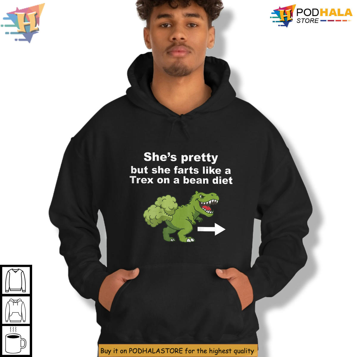 Funny Bean Diet Dino Humor Pretty Girl Farts T Rex Shirt Graphic Tee