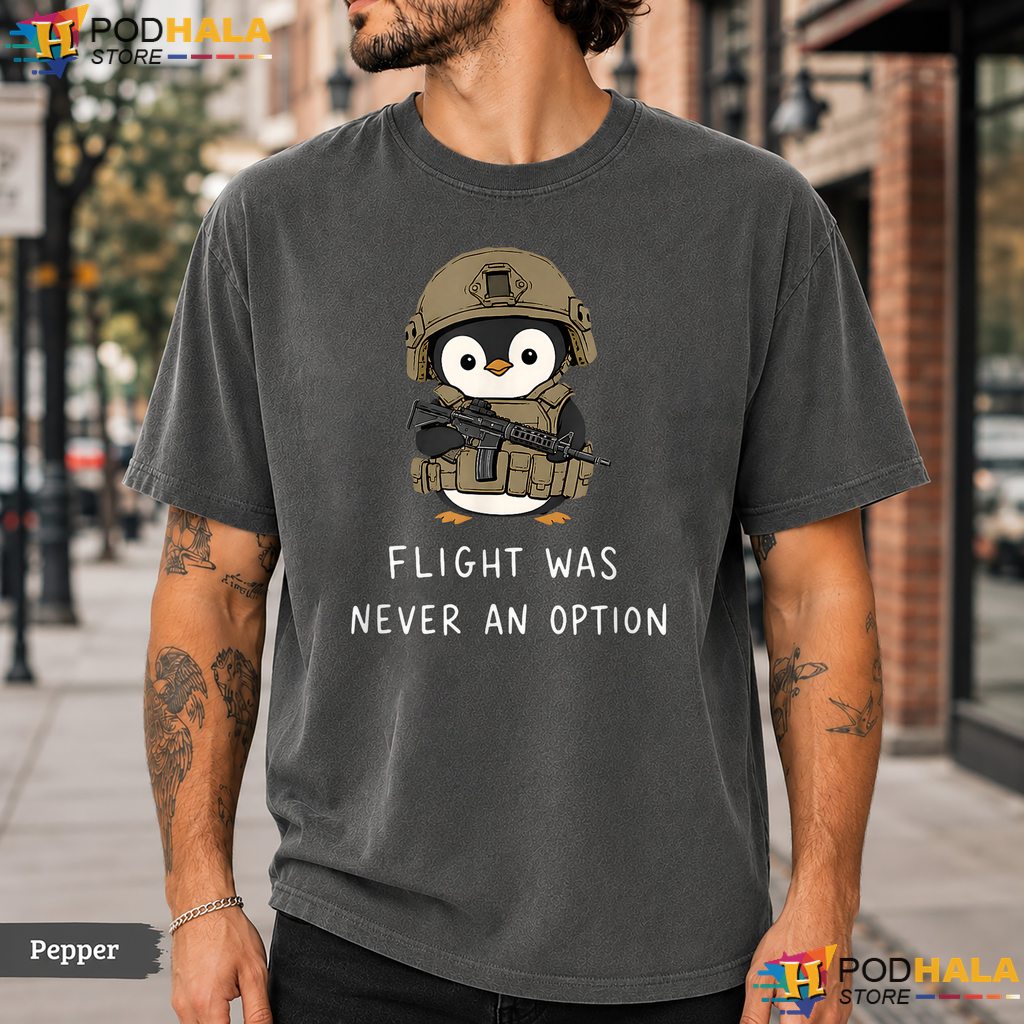 Funny Bird Meme Tactical Comfort Colors T-Shirt Penguin Flight Humor Apparel