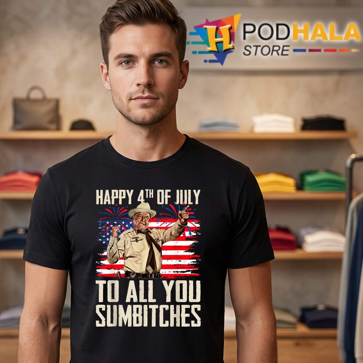 Funny Happy Fourth Of July Sumbitches Shirt Independence Day Outfit