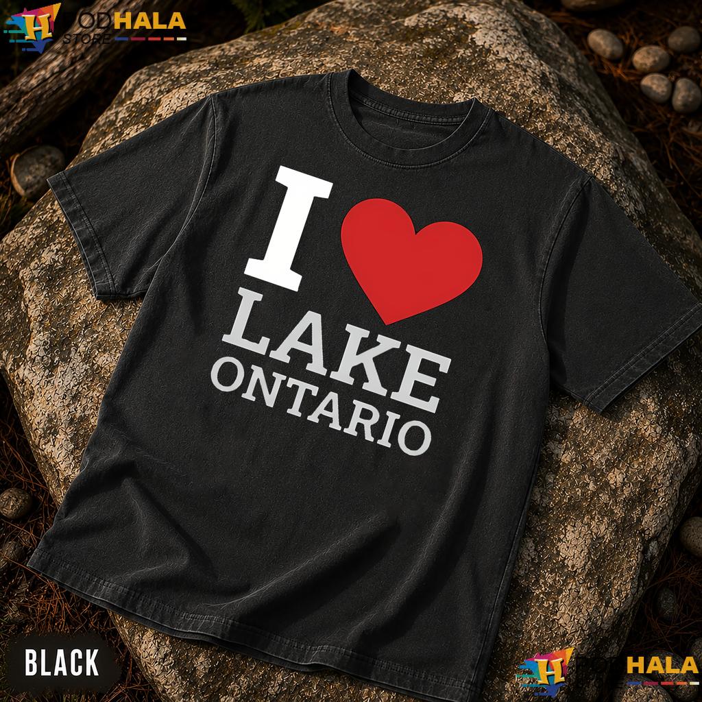 Funny Love Lake Ontario Comfort Colors T-Shirt Heart Graphic Apparel