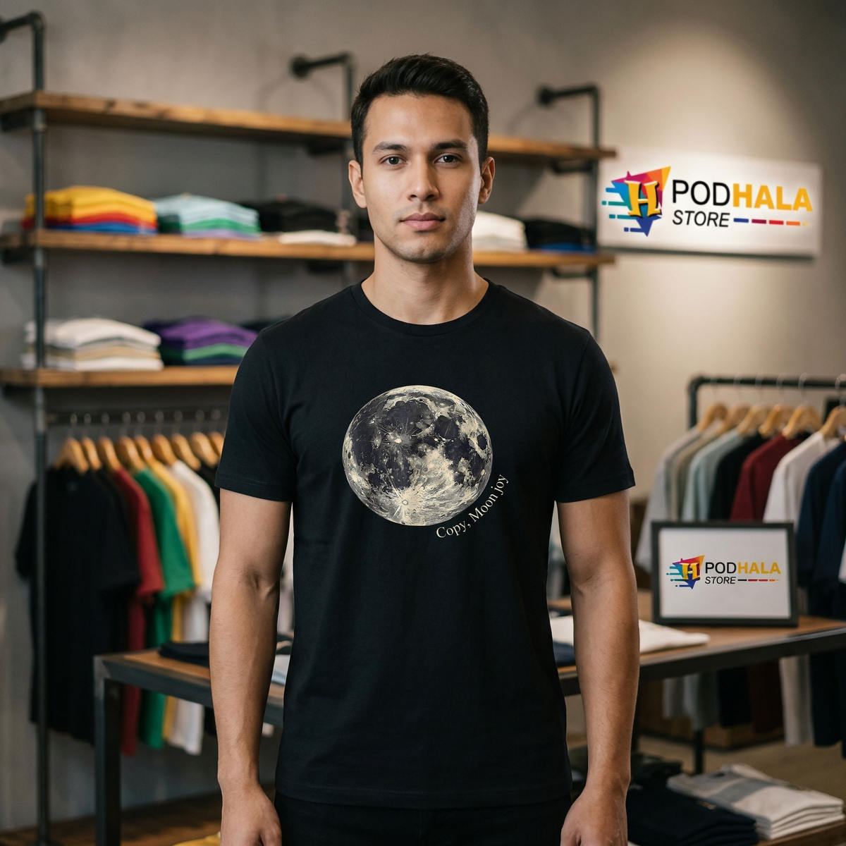 Funny Lunar Quote Space Lover Shirt 2026 Retro Copy Moon Joy Graphic Fan Gear