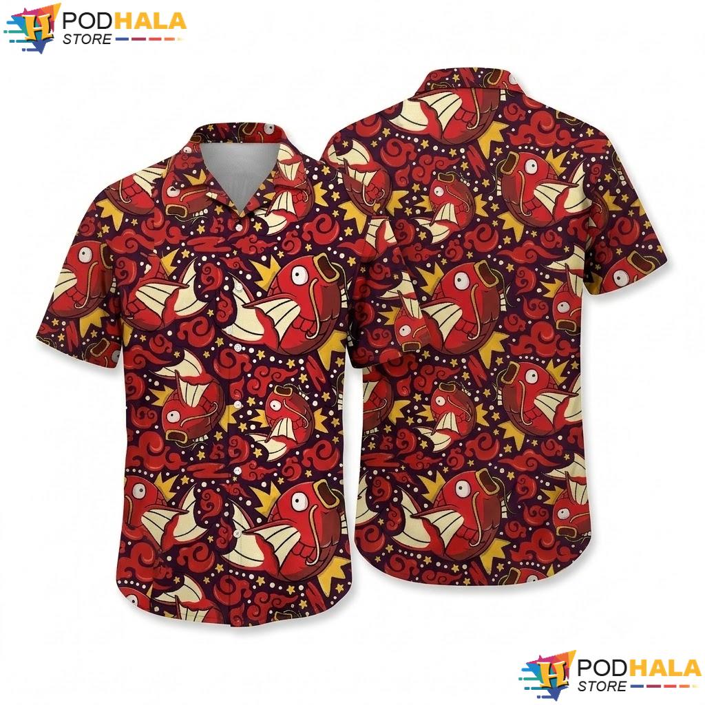 Funny Magikarp Aloha Shirt Tropical Vacation Summer Beach Outfit Top