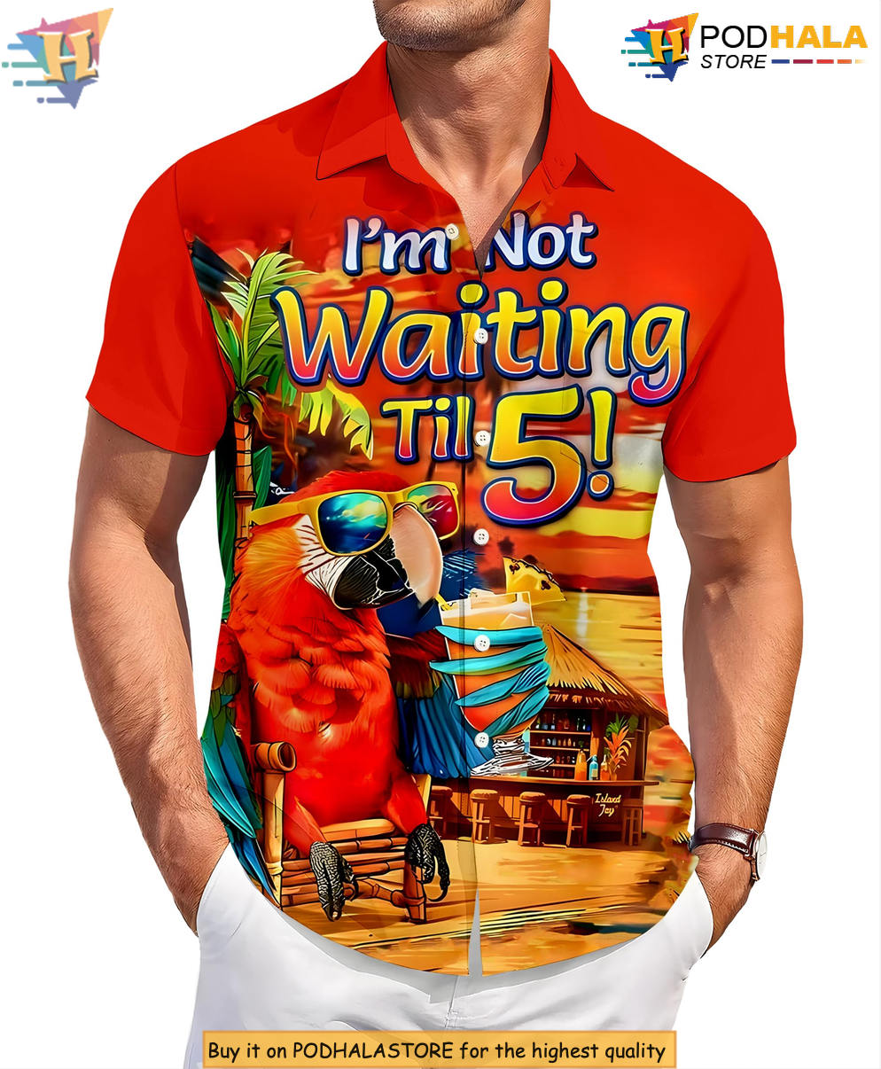 Funny Parrot Party Hawaiian Shirt 2026 Printed Casual Summer Beach Fan Gear