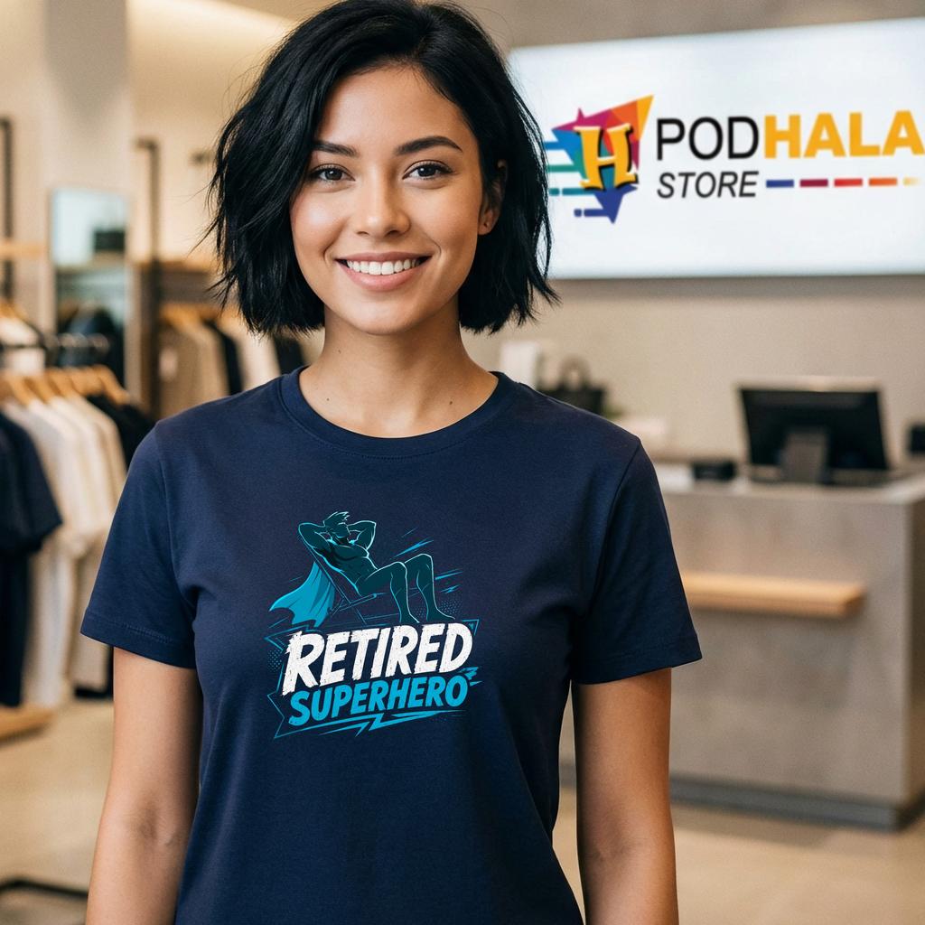 Funny Retired Superhero Shirt Retirement Legend Graphic Humor Top For Him Funny Retired Superhero Shirt Retirement Legend Graphic Humor Top For Him