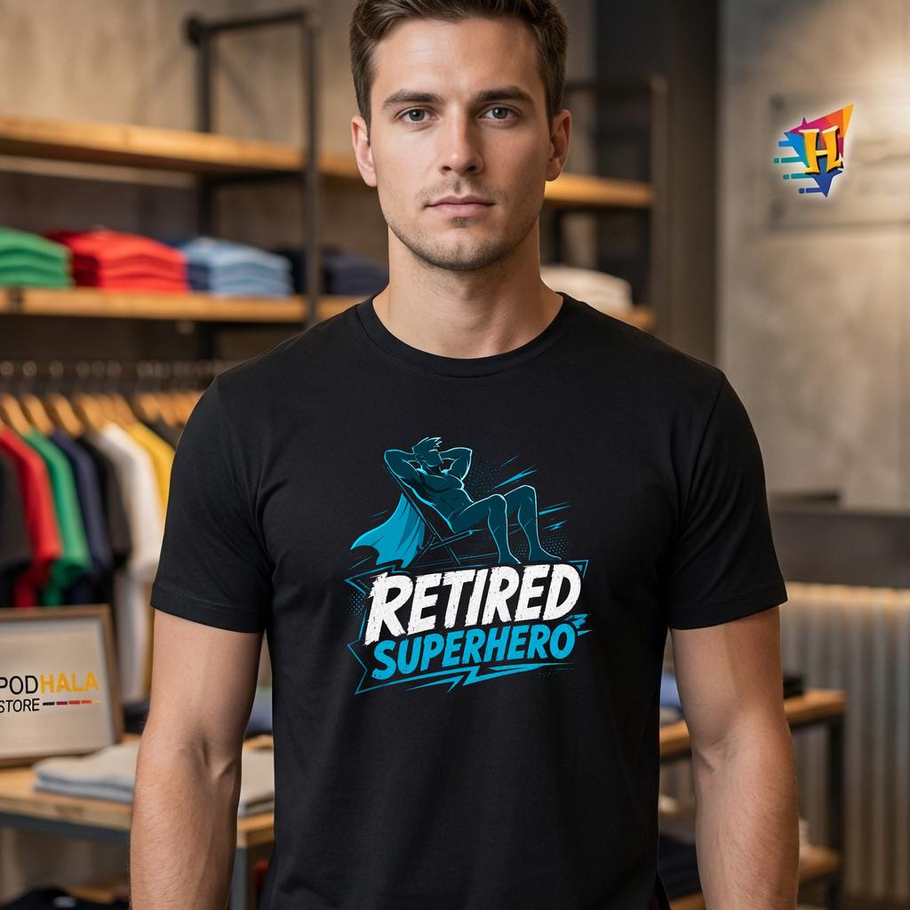 Funny Retired Superhero Tshirt Retirement Legend Graphic Humor Top For Him Funny Retired Superhero Tshirt Retirement Legend Graphic Humor Top For Him