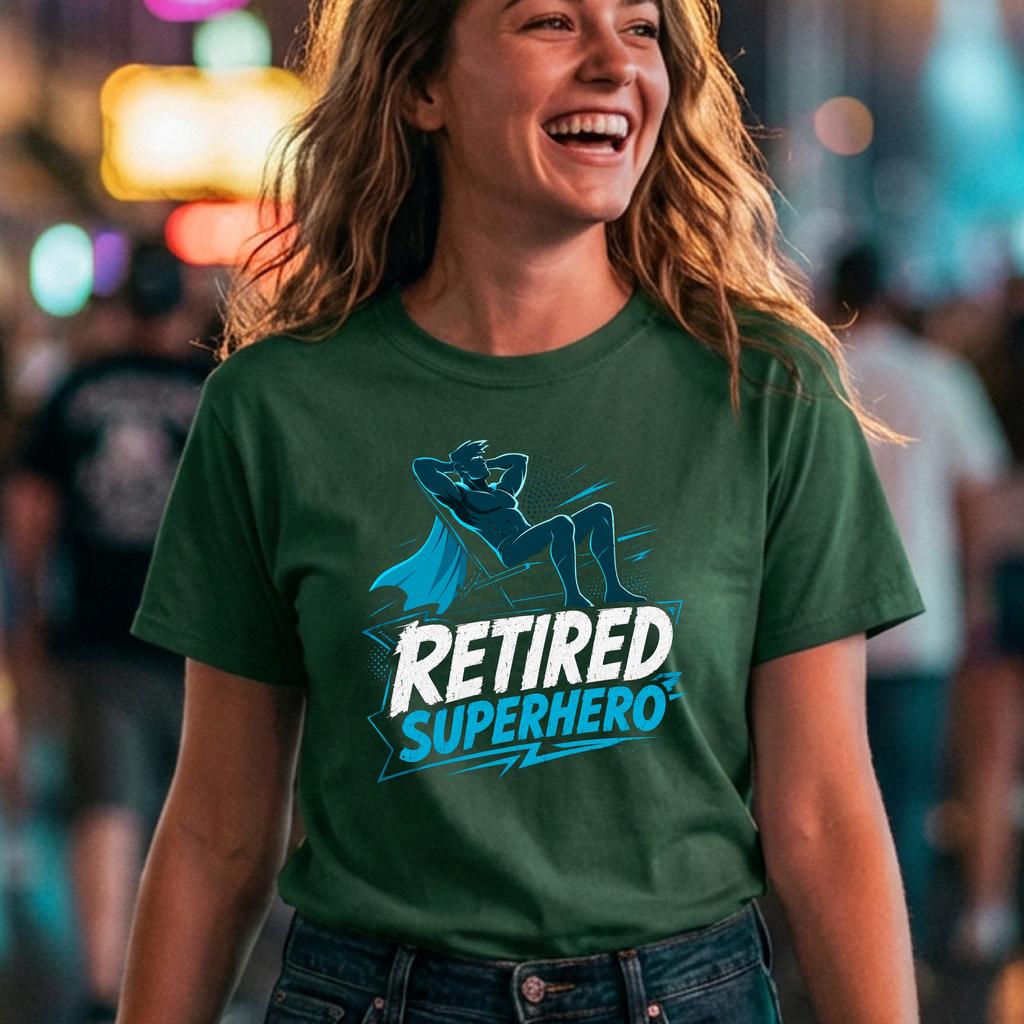 Funny Retired Superhero Shirt Retirement Legend Graphic Humor Top For Him Funny Retired Superhero Shirt Retirement Legend Graphic Humor Top For Him