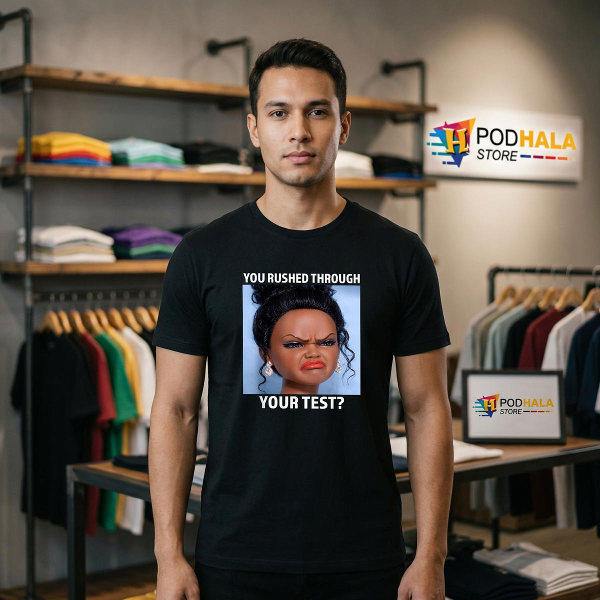 Funny Test Day Teacher Meme Shirt 2026 You Rushed Through Your Graphic Apparel